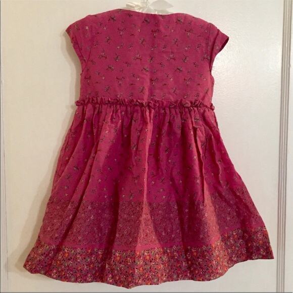 Gap Toddler Girl Pink Floral Short-Sleeve Dress 2T - Picture 5 of 5